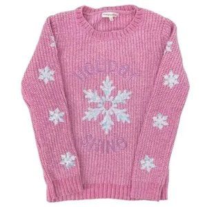 Marguax & Lexi Kid's Holiday Shine Sequin Snowflake Christmas Sweater NWT Sz L